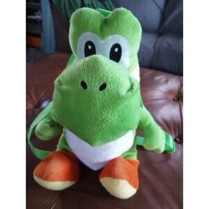 Yoshi Plush Backpack Super Mario Stuffed Toy Doll Bag White Green Orange Cosplay